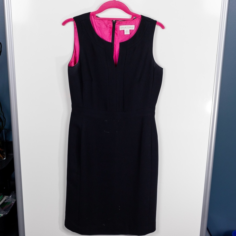 Casual Corner Black Sheath Dress